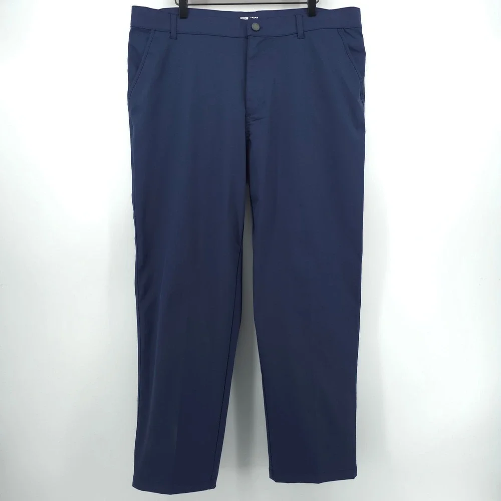 32 Degrees Mens Performance Pants 40x30 Navy Blue Stretch Chino Golf Travel
